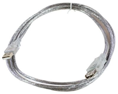 MicroConnect USB2.0 Extension A-A 1.8m M-F Transparent 200pcs/box