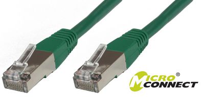 MicroConnect F/UTP CAT6 15m Green PVC Outer Shield : Foil screening 4x2xAWG 27 CCA