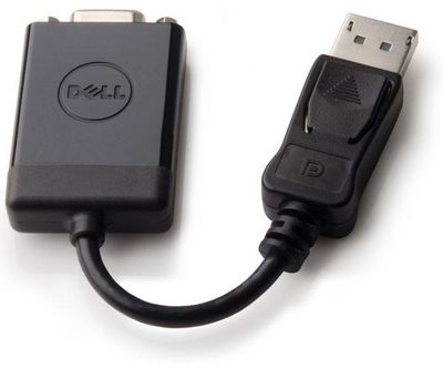 Dell Display Port to VGA Adapter 492-11715, DisplayPort, VGA,  Male/Male, Black