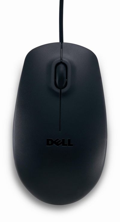 Dell USB Optical Wheel Mouse USB Optical Mouse - MS111 - black, Ambidextrous, Optical, USB Type-A, 1000 DPI, Black