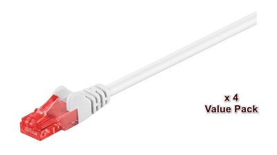 MicroConnect U/UTP CAT6 20M White 4 PACK 1 pcs. = 4 pcs. in one bag Box 8 (x4) pcs, AWG 26, PVC