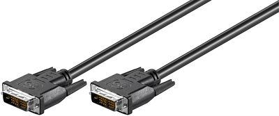 MicroConnect Full HD DVI-D Cable, 1 meter DVI-D 18+1-pin M-M Black Full HD 1080p (1920 x 1080), Single Link.