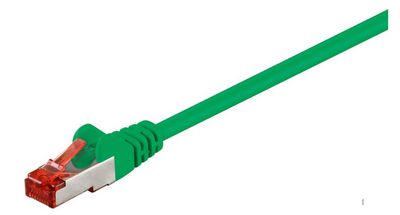 MicroConnect F/UTP CAT6 0.5m Green PVC Outer Shield : Foil screening 4x2xAWG 27 CCA
