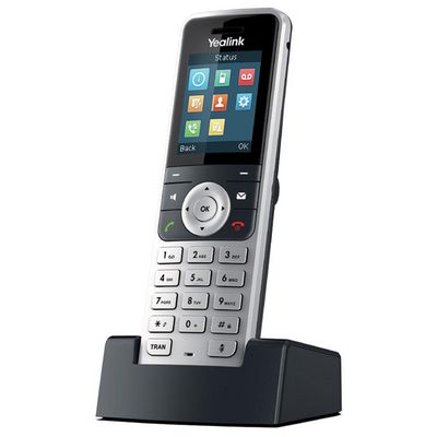 Yealink W53H telephone handset DECT telephone **FOR USA ONLY** NO POWER ADAPTER W53H, Black, Silver, TFT, 4.57 cm (1.8"), 128 x 160 pixels, 18 h,