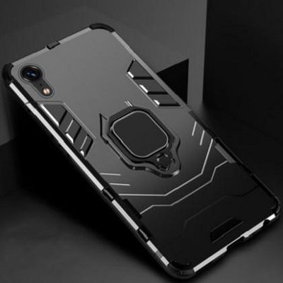 CoreParts Case for iPhone XR With Ring Holder(Work with  Magnetic Car Mount) Anti-Scratch Shock-Absorption Case Full Body Protective