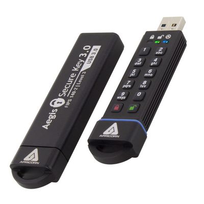 Apricorn Aegis Secure Key USB3 16GB **New Retail** USB 3.0 Flash Drive 256Bit XTS Hardware Encryption