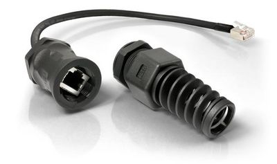 QuWireless QRJ45 cable interface/gender adapter RJ-45 Black QRJ45, 0.16 m, RJ-45, RJ-45