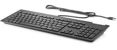 HP Usb Slim Smartcard Ccid Kb  911502-041, Full-size (100%),  911502-041, Full-size (100%), USB, Mechanical, QWERTZ, Black
