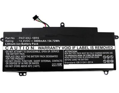 CoreParts Laptop Battery for Toshiba  55.00Wh 14.4V 3800mAh 55Wh  Li-ion 14.4V 3800mAh Black, Tecra Z40-A-10K, Tecra Z40-A-10T, Tecra Z40-A-10X,