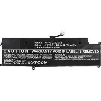 CoreParts Laptop Battery for Dell  31.92Wh 7.6V 4200mAh 33Wh  Li-ion 7.6V 4400mAh Black, Latitude 13 7370