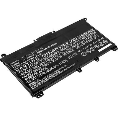 CoreParts Laptop Battery for HP 39.27Wh  11.55V 3400mAh 39Wh Li-ion  11.55V 3400mAh Black TPN-Q190, TPN-Q192, TPN-Q191, HSTNN-IB7Y, TF03041XL,