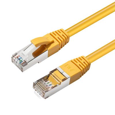 MicroConnect CAT6A S/FTP 0.5m Yellow LSZH Shielded Network Cable, LSZH,  AWG26 CU