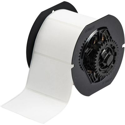 Brady Paper Labels for BBP33/i3300 Printers B33-25-424, White, Self-adhesive printer label, Paper, Thermal transfer, Rubber, Permanent
