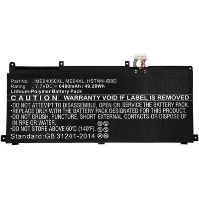CoreParts Laptop Battery for HP 45.60Wh  7.6V 6000mAh 46Wh Li-Pol 7.7V  6000mAh Black for HP Notebook, Laptop Elite x2 1013, ELITE x2 1013 G3, Elite x2