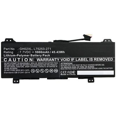 CoreParts Laptop Battery for HP 45.43Wh 7.7V 5900mAh 45.43Wh Li-Pol 7.7V 5900mAh Black for HP Notebook, Laptop 11 G8 EE, Chromebook 11 G8 EE