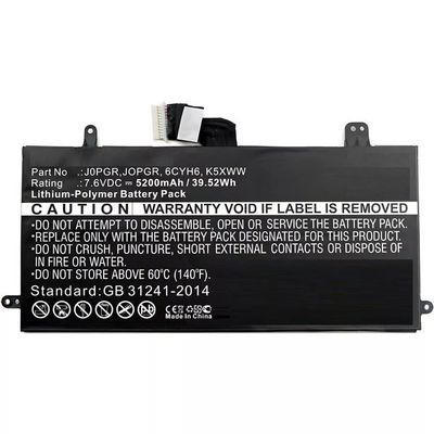 CoreParts Laptop Battery for Dell 32.00Wh 7.6V 4200mAh 32Wh Li-Pol 7.6V 4200mAh Black, Latitude 12 5285
