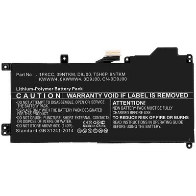 CoreParts Laptop Battery for Dell  23.10Wh 7.7V 3000mAh 23Wh  Li-Pol 7.7V 3000mAh Black for Dell Notebook, Laptop Latitude 12 7200, Latitude