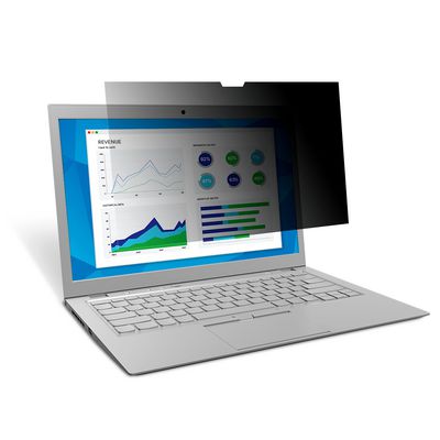 3M PF13.3W9 PRIVACY FILTER BLACK Privacy Filter for 13.3" Widescreen Laptop, 33.8 cm (13.3"), 16:9, Notebook, Frameless display privacy