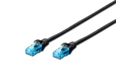 DIGITUS Patchkabel RJ45 U/UTP Cat5e 3.00m sch. Hebelschutz Polybeutel