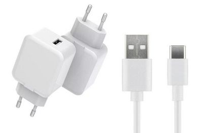 CoreParts USB Charger with 3meter USB-C  Cable 12W 5V 2.4A Output:  Single USB-A