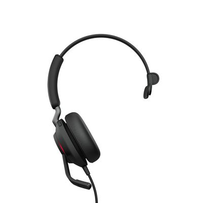 Jabra Evolve2 40, USB-A, MS Mono Evolve2 40, MS Mono, Headset,  Head-band, Office/Call center, Black, Monaural, Play/pause,Track <lt/>,Track