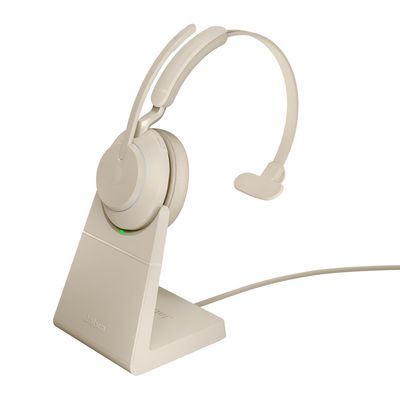 Jabra Evolve2 65 Mono UC + Ladestation + Link 380c, beige