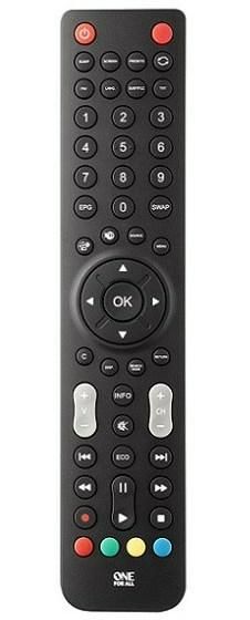 One for All URC1921 Sharp TV Replacement Remote Fjernstyring Sort