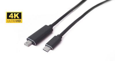 MicroConnect 4K USB-C to Mini Displayport  Cable 2m Video resolution Up  4K*2K@60Hz