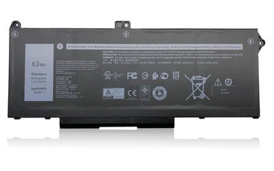 CoreParts Laptop Battery for Dell 62.32Wh 15.2V 4100mAh 62.32Wh Li-ion 15.2V 4100mAh Black for Latitude 14 5420, Latitude 14 5420 CHKFM,