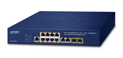 PLANET 8-Port GE GS-4210-8P2C 802.3at