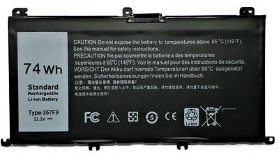 CoreParts Laptop Battery for Dell 50.00Wh 11.4V 4400mAh 50Wh 3Cell Li-Pol 11.4V 4400mAh Black, DELL: DELL G5 15 Series DELL G5 5587 Series