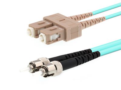 MicroConnect ST/UPC-SC/UPC 5m  OM3 Fibre  Patch Cable MM Duplex LSZH  OD: 2mm, 0.3dB Aqua