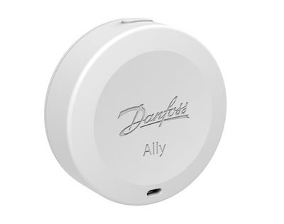Danfoss Ally Room Sensor Is an indoor electronic  sensor for measuring room temperature and humidity.