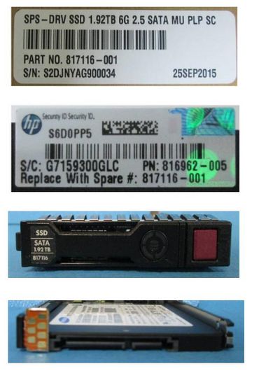 HP DRV SSD 1.92TB 6G 2.5 SATA **Refurbished**