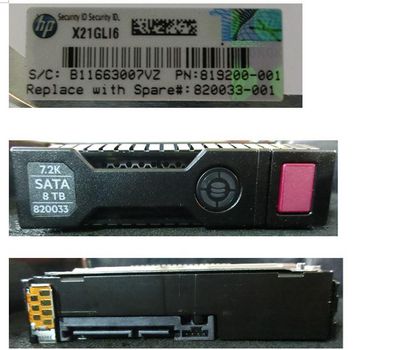 Hewlett Packard Enterprise DRV HD 8TB 6G 7.2K 3.5 SATA MDL SC