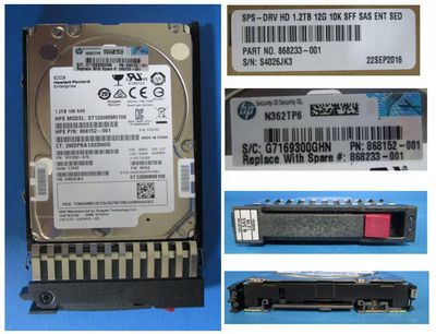 Hewlett Packard Enterprise HD 1.2TB 12G 10K SFF SAS ENT
