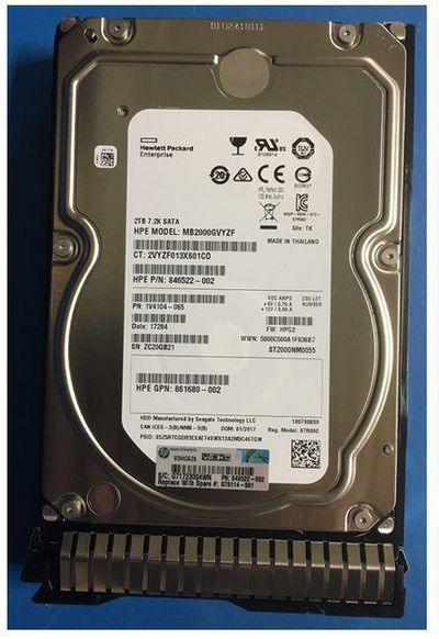 Hewlett Packard Enterprise HDD 2TB 6G 7.2K LFF SATA SC SPCL