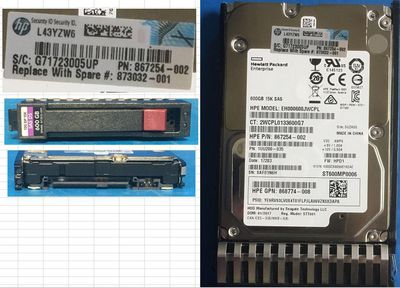 Hewlett Packard Enterprise HDD 600GB 12G 15K SFF SAS **Refurbished**