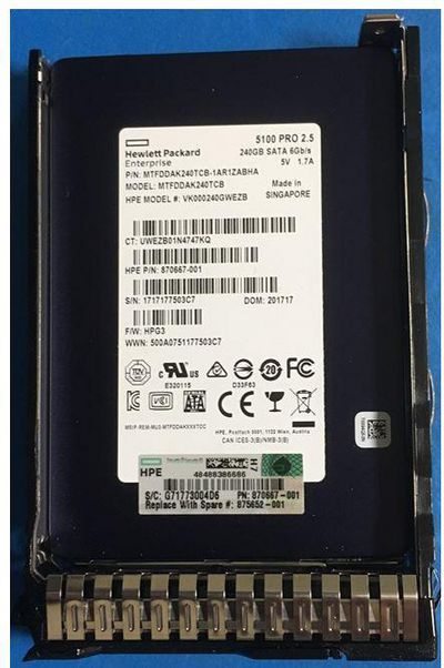Hewlett Packard Enterprise SSD 240GB SFF SATA RI DS SC