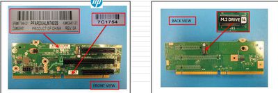 Hewlett Packard Enterprise SPS-PCA 3S 2X8 X16 PCI-E M.2 **Refurbished**