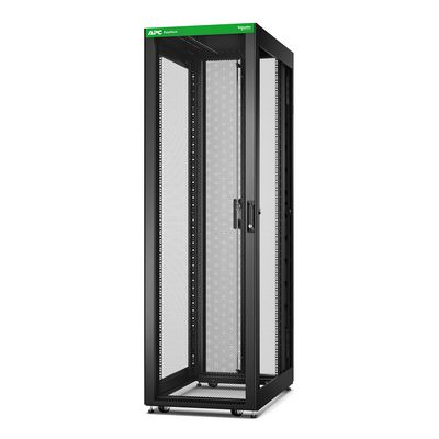 APC Easy Rack 42Ux600x1000 with Roof castors feet and 4 Brackets No Side panels Bottom black