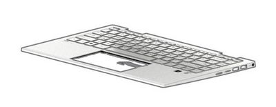 HP TOP COVER W KB NSV BL NORDIC