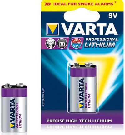 Varta Batterie Lithium, E-Block,  6FR61, 9V
