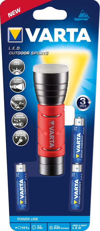 Varta Active Outdoor Sports F10 Lommelygte 5W