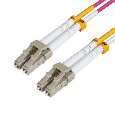 MicroConnect LC/UPC-LC/UPC 4m OM4 Fibre  Patch Cable MM Duplex LSZH  OD: 2mm, 0.3dB Erica Violet