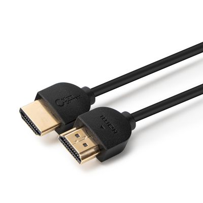 MicroConnect 4K HDMI Cable Slim 1m HDMI 2.0 4K - 2K 60Hz 18Gb/ s  Gold-plated connectors, very flexible, diameter: 4.2mm