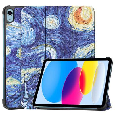 CoreParts Tri-fold Caster Hard Shell Cover - Starry Sky Style For Apple 10.9-inch