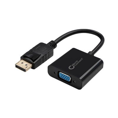 MicroConnect Displayport-VGA M-F adapter Black, V1.2, Active Resolution : 1920 x 1080P