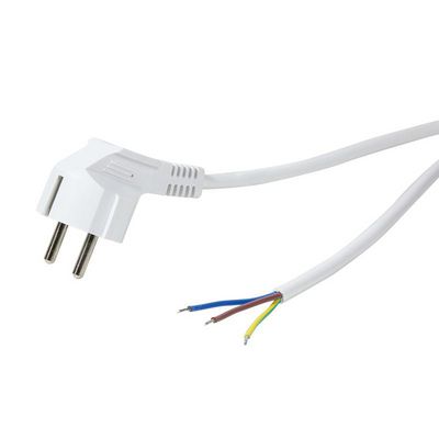 Logilink Power cable, CEE 7/7 (90°) to open End, white, 1.5 m