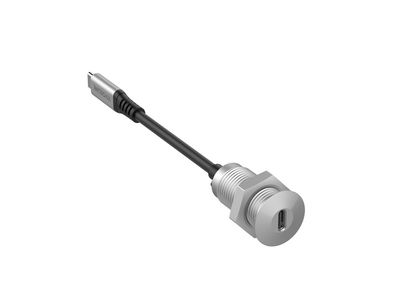 Vivolink USB-C Desk socket grey with 0,3m cable